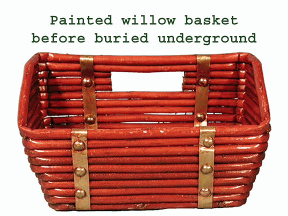 Painted Willow Basket